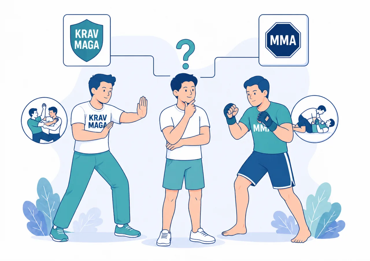 Persona indecisa tra corso di Krav Maga e corso di MMA per autodifesa