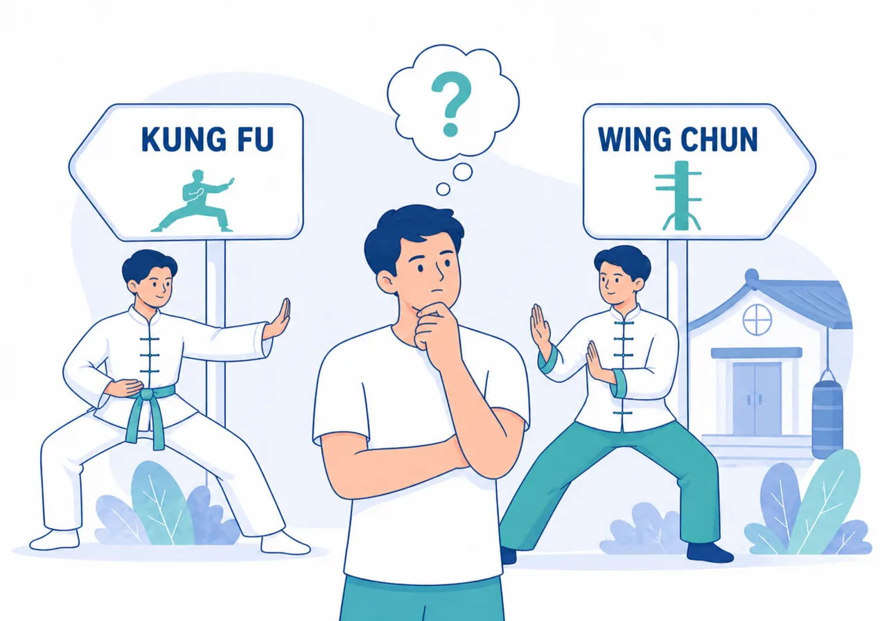 Persona indecisa tra corso di Kung Fu e corso di Wing Chun