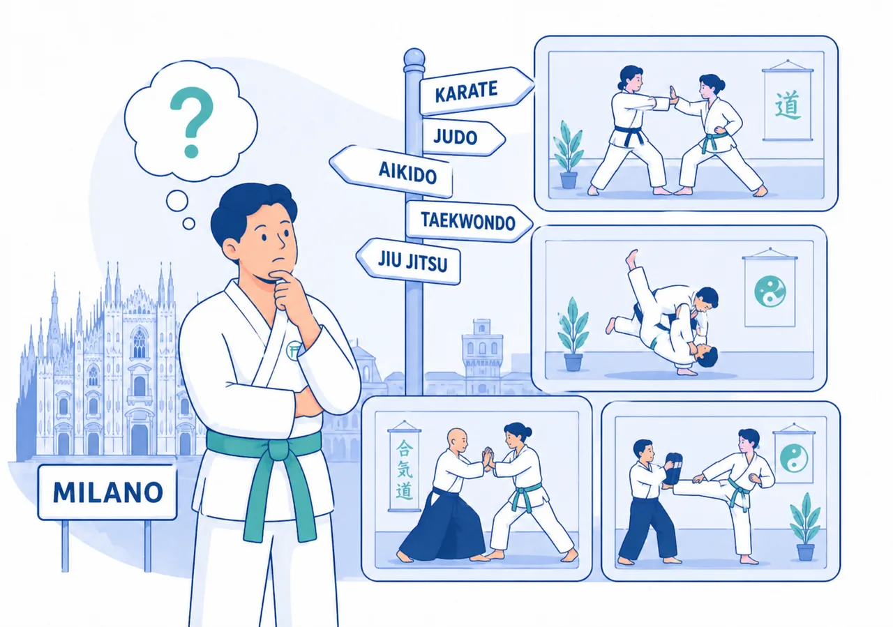 Scelta di corsi di arti marziali a Milano tra diverse discipline e zone